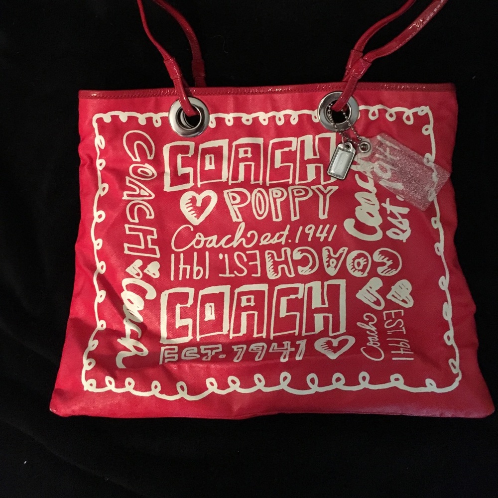Coach Graffiti Poppy Tote